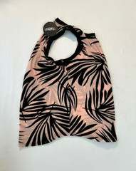 Andrew Christian Size L Palm Design Sheer Mesh Tank Top – Pink Sand/Black