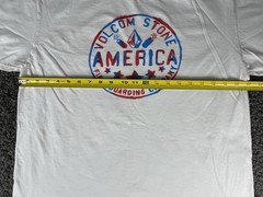 Y2K Volcom Stone First Boarding Company Mens L White USA Patriotic, RWB July 4th