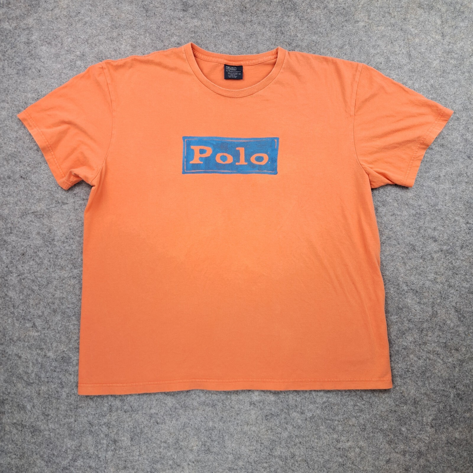 Vintage Polo Ralph Lauren Shirt Men Extra Large Orange Short Sleeve Preppy Y2K gallery