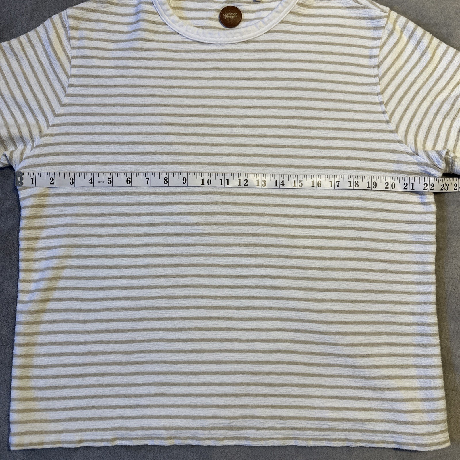 Common People Men's Striped T-Shirt Large Short Sleeve Casual gallery
