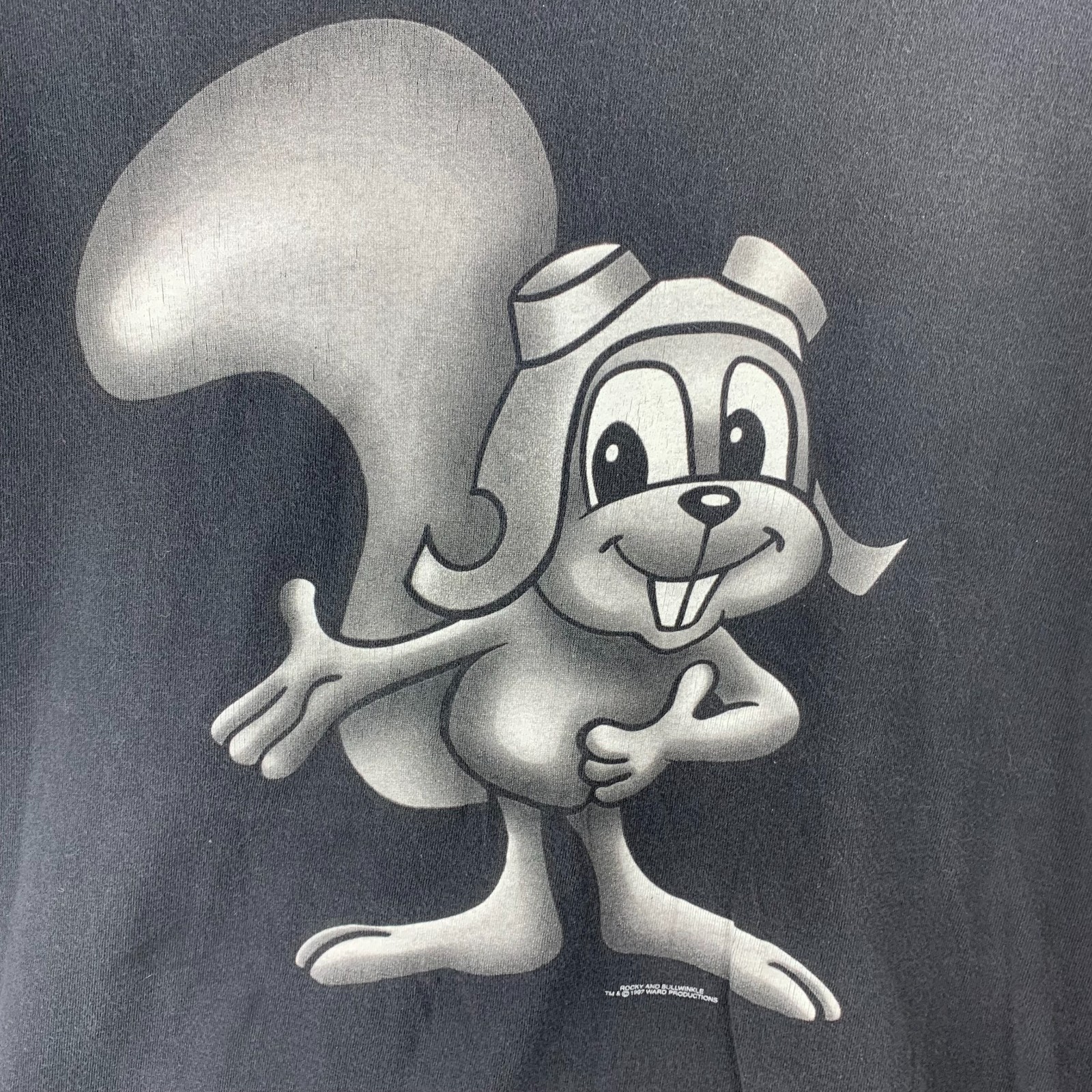 Vintage 1997 Rocky & Bullwinkle T-Shirt XL Stanley DeSantis Made USA Rare gallery