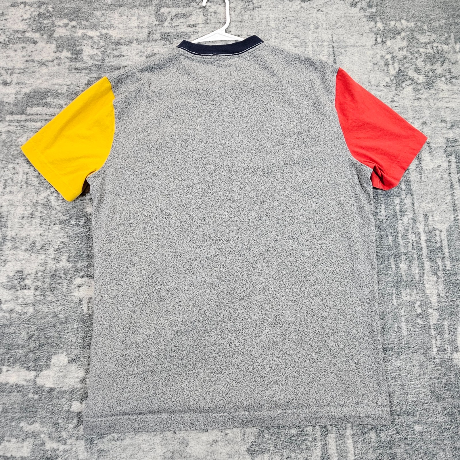 J Crew Oarsman Shirt Mens Large Gray Colorblock Pocket Tee Cotton Casual gallery