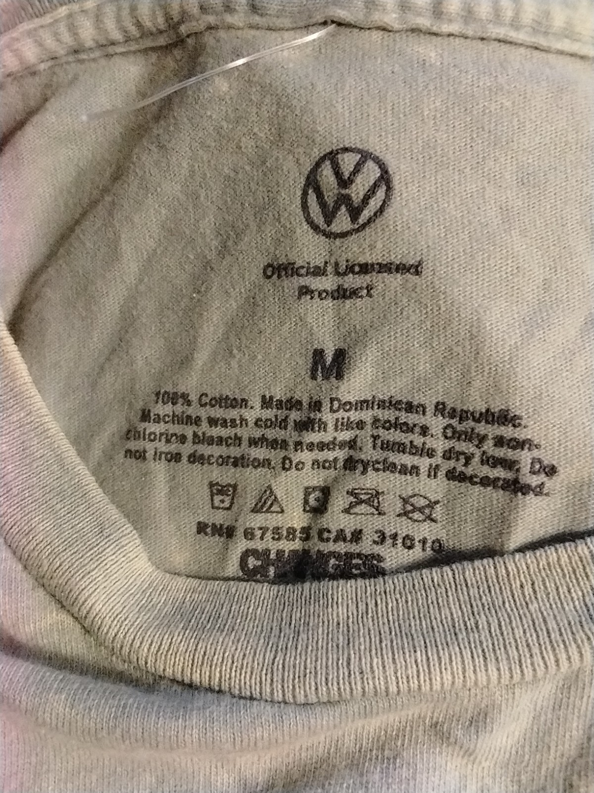 Volkswagen Men's Short Sleeve T-Shirt Acid Wash Green Size MEDIUM Water Dog NWOT gallery