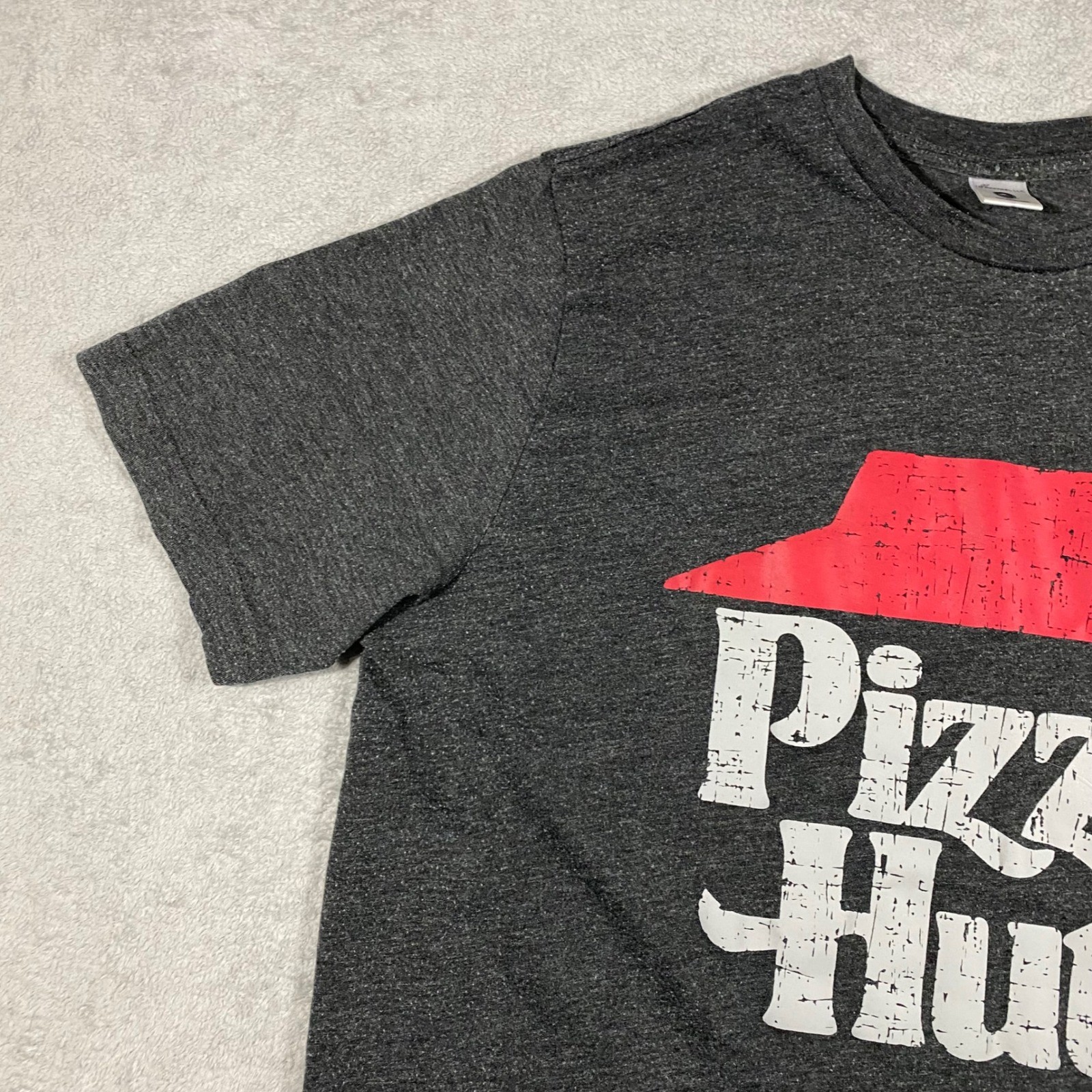 Pizza Hut Graphic T Shirt Mens Medium Grey PH3040PME Distressed Logo Tee gallery