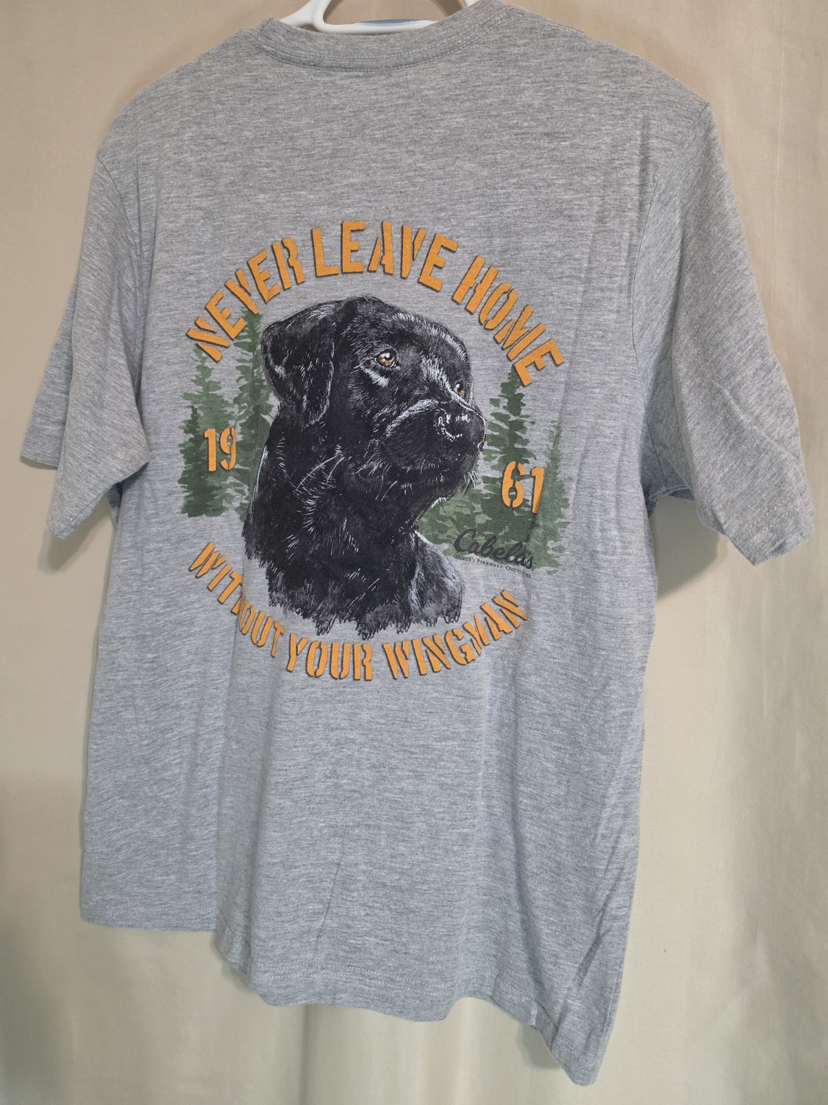 Men's Grey Short Sleeve T-Shirt By Cabelas Never Leave Home Without Your Wingman gallery