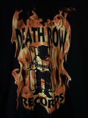 Death Row Records Black 🔥 Flames Fire T-shirt Men’s Adult Size Large Snoop Dogg