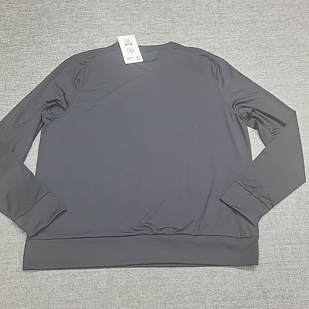 Members Mark Mens Top Large Size Black Long Sleeves Pullover w Zip Pocket gallery
