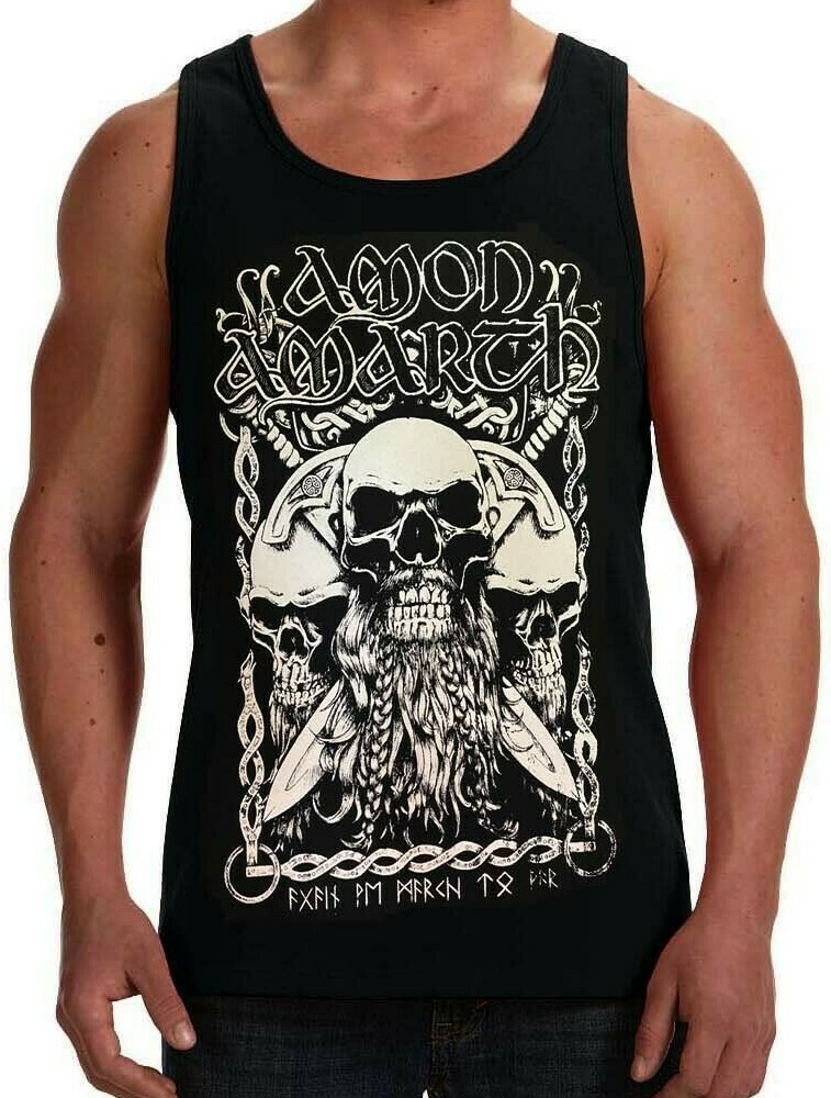 AMON AMARTH PUNK ROCK Band Black Tank Top