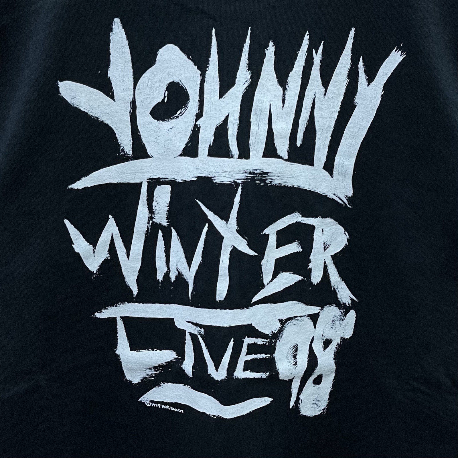 Vintage Johnny Winter Dragon Graphic Band Tee Shirt Black 90s Guitar Mens Large gallery