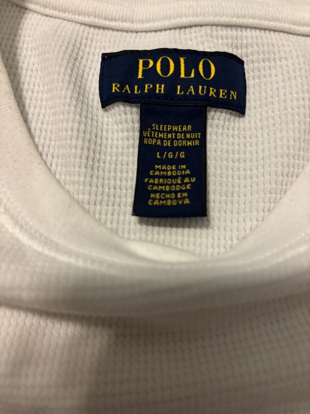 Polo Ralph Lauren Basketball Bear Waffle Knit Long Sleeve Sleep Tee gallery