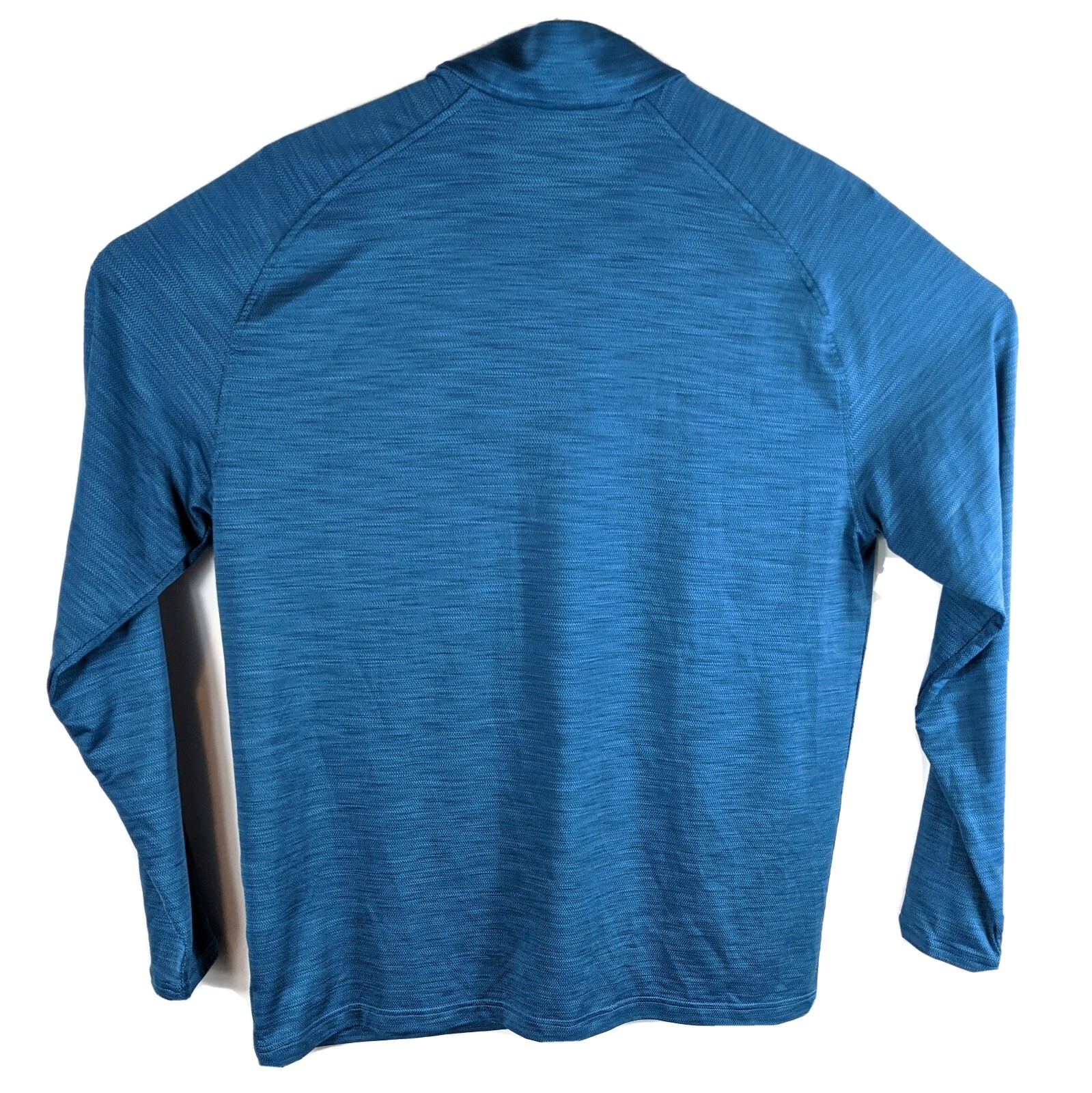 Mens Teal Turquoise 1/4 Zip Athletic Shirt Size Large Long Sleeve gallery