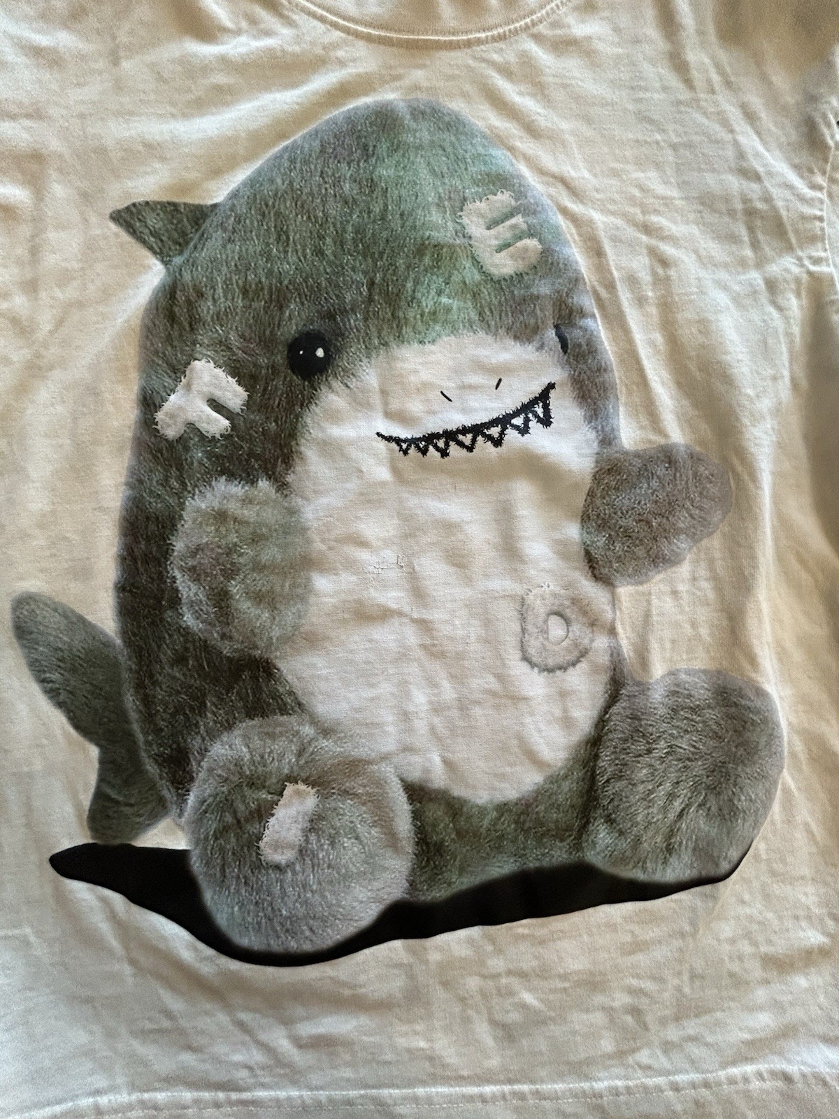 Fide Unisex Sz Small Baby Shark T-shirt Graphic Tee Cotton Ivory Tiedye Babycore gallery