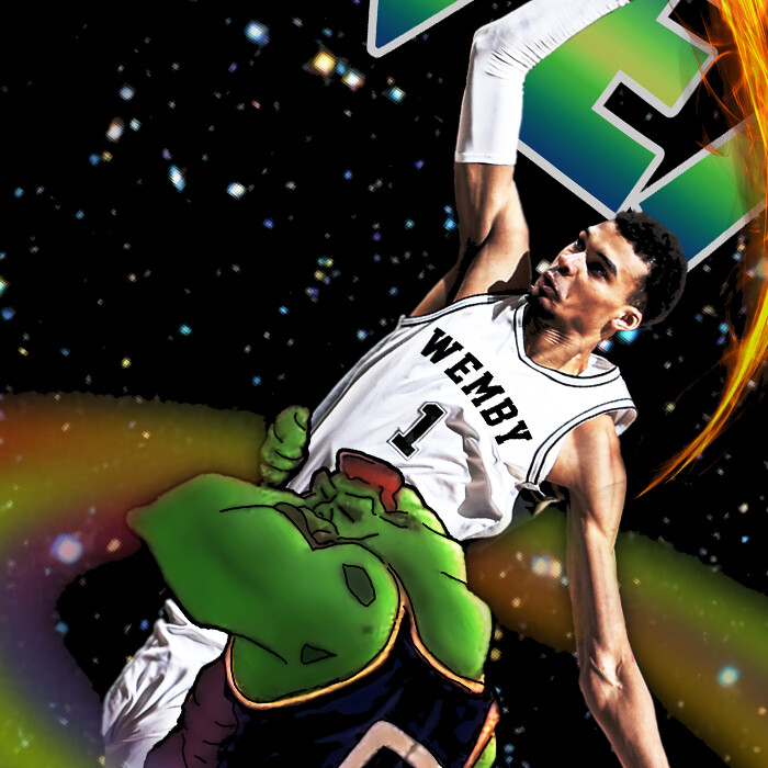 Victor Wembanyama Wemby Space Jam Monstar Dunk 90's Vintage Style T-Shirt gallery
