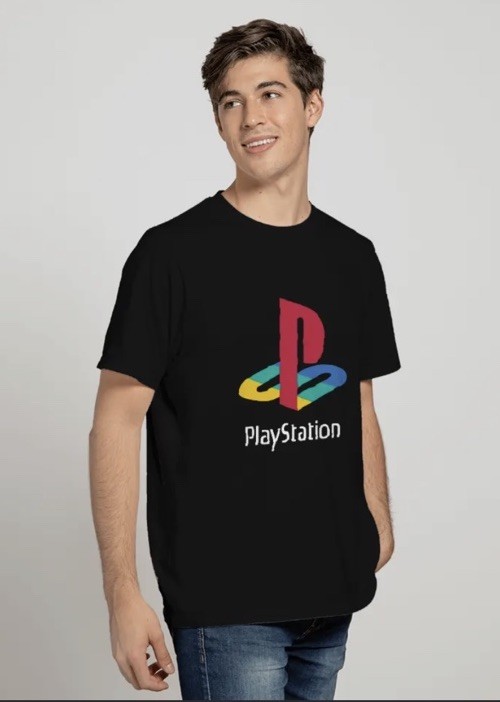Ripple Junction Playstation Classic Logo Men’s T-Shirt Black Size XL NWT