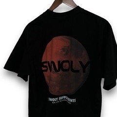 Swoly Supplements Men’s Graphic Heavyweight T Shirt Black Size Large 21 x 30