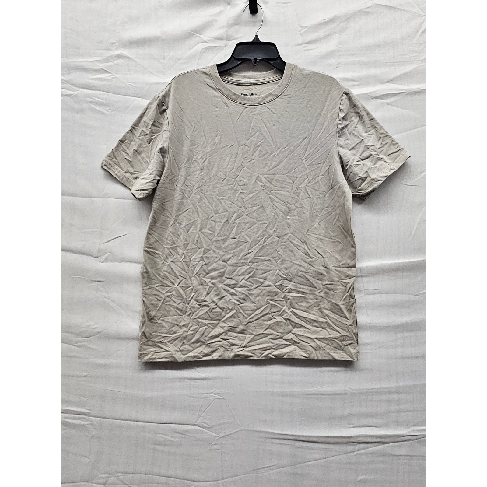 Goodfellow & Co Mens Standard Fit Crewneck T-Shirt Tan Khaki Cotton Modal M gallery