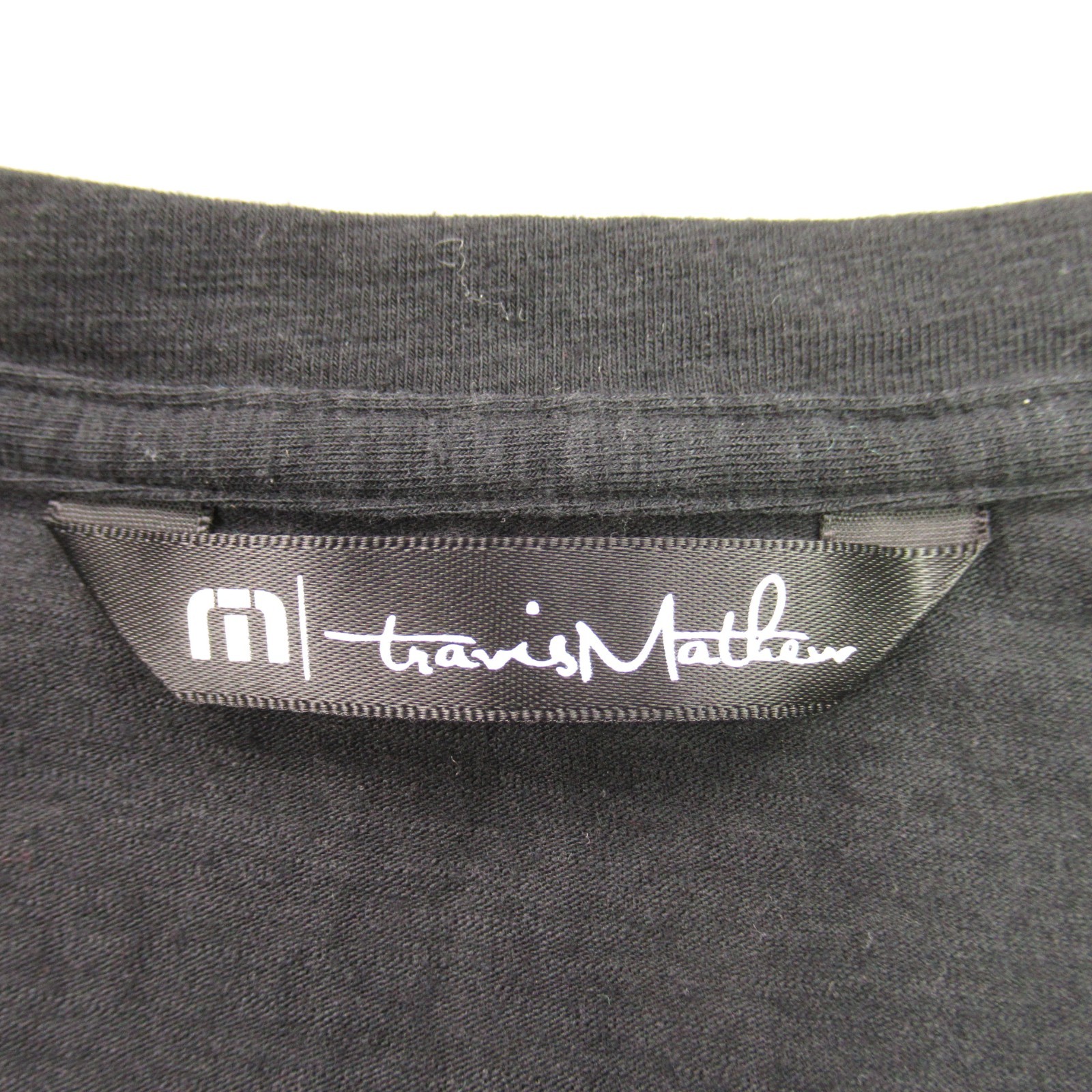 Travis Mathew Shirt Mens XL Short Sleeve V Neck Black Lightweight gallery