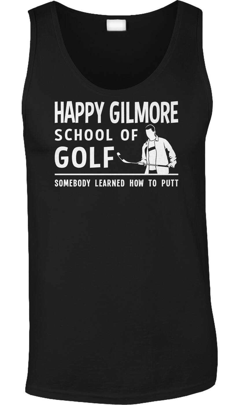 School of Golf Putting 90s Movie Parody Golfing Quotes Comedy Funny Mens Tank