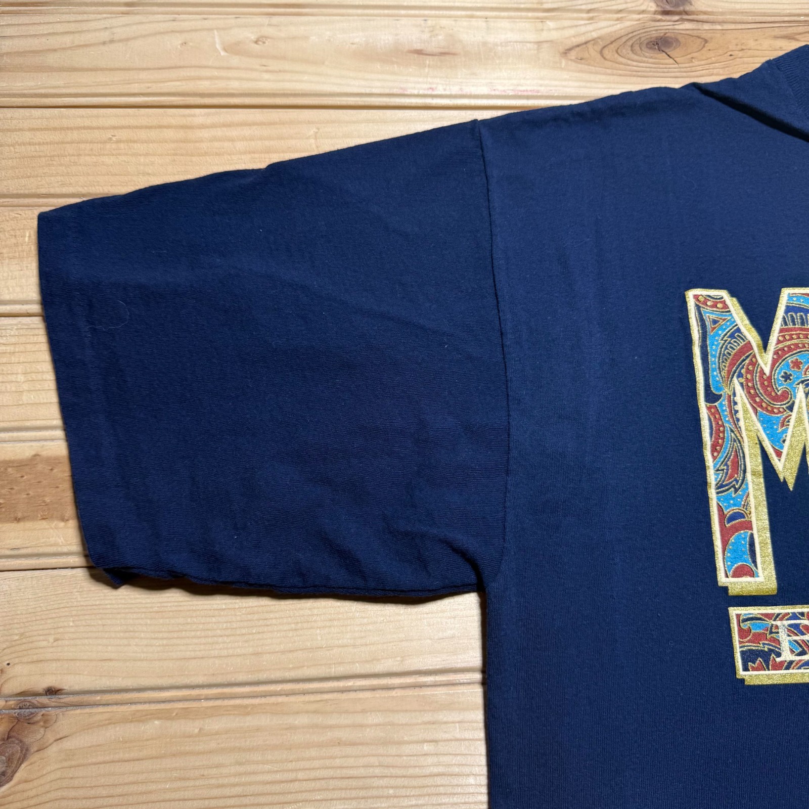 Vintage 1992 University Of Maine Black Bears College Paisley Boho T-Shirt - XL gallery