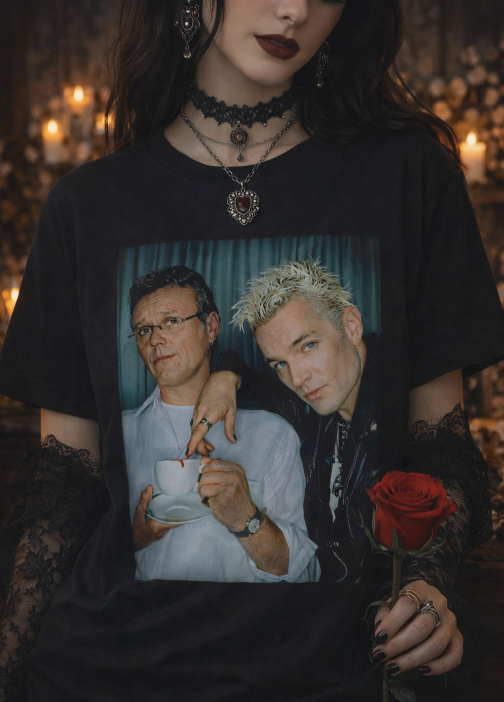 Buffy the Vampire Slayer T-Shirt ✩ SPIKE + GILES! British Bromance ♡ Funny! 90s! gallery