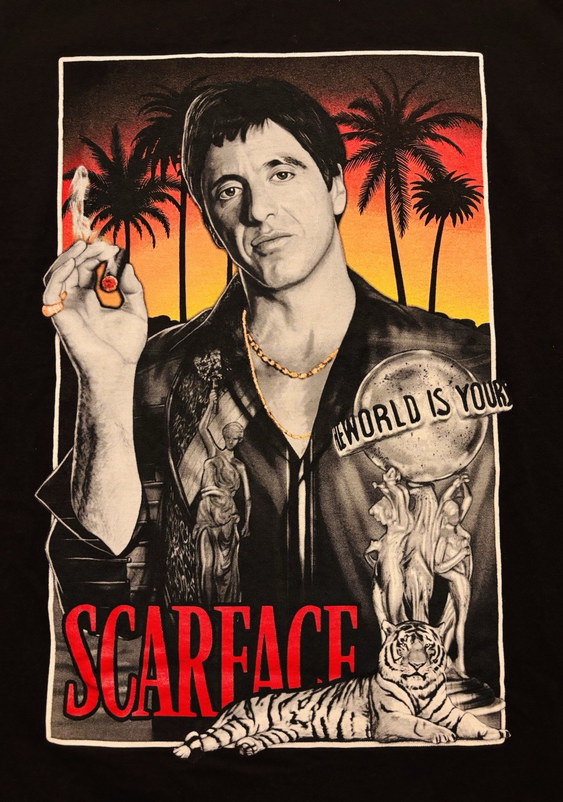 Scarface Heavy Weight Adult XL The World Is Yours 2-Sided T-Shirt gallery