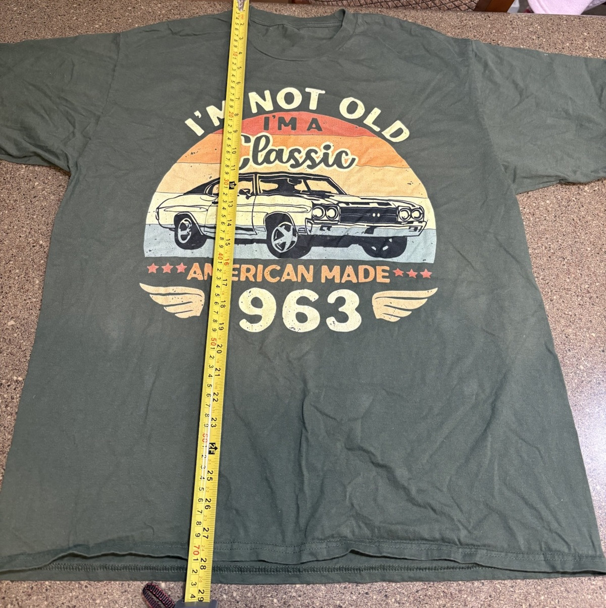 Vintage T Shirt “I’m Not Old I’m Classic” 1963, Green gallery