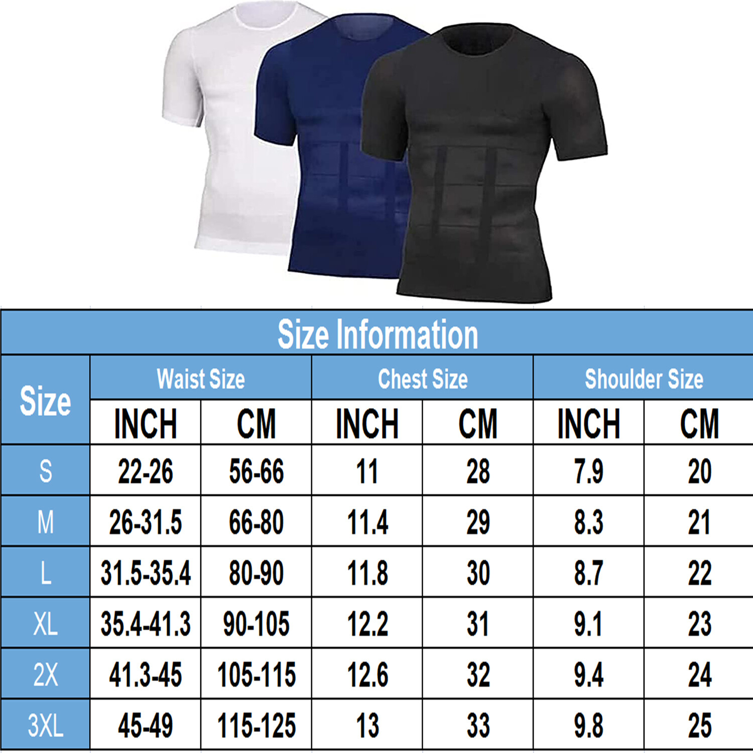 SecondSkin Men's Shaper Cooling T-Shirt Compression Shirt Slimming Shapewear US gallery