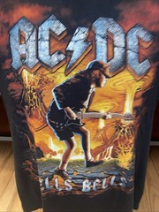 AC/DC Liquid Blue T-shirt Size Medium Angus Young Hells Bells Graphic Shirt