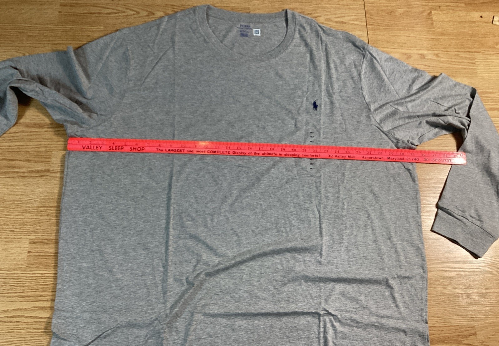 Polo Ralph Lauren Mens Gray 4XLT Cotton Long Sleeve T-shirt Classic Fit gallery