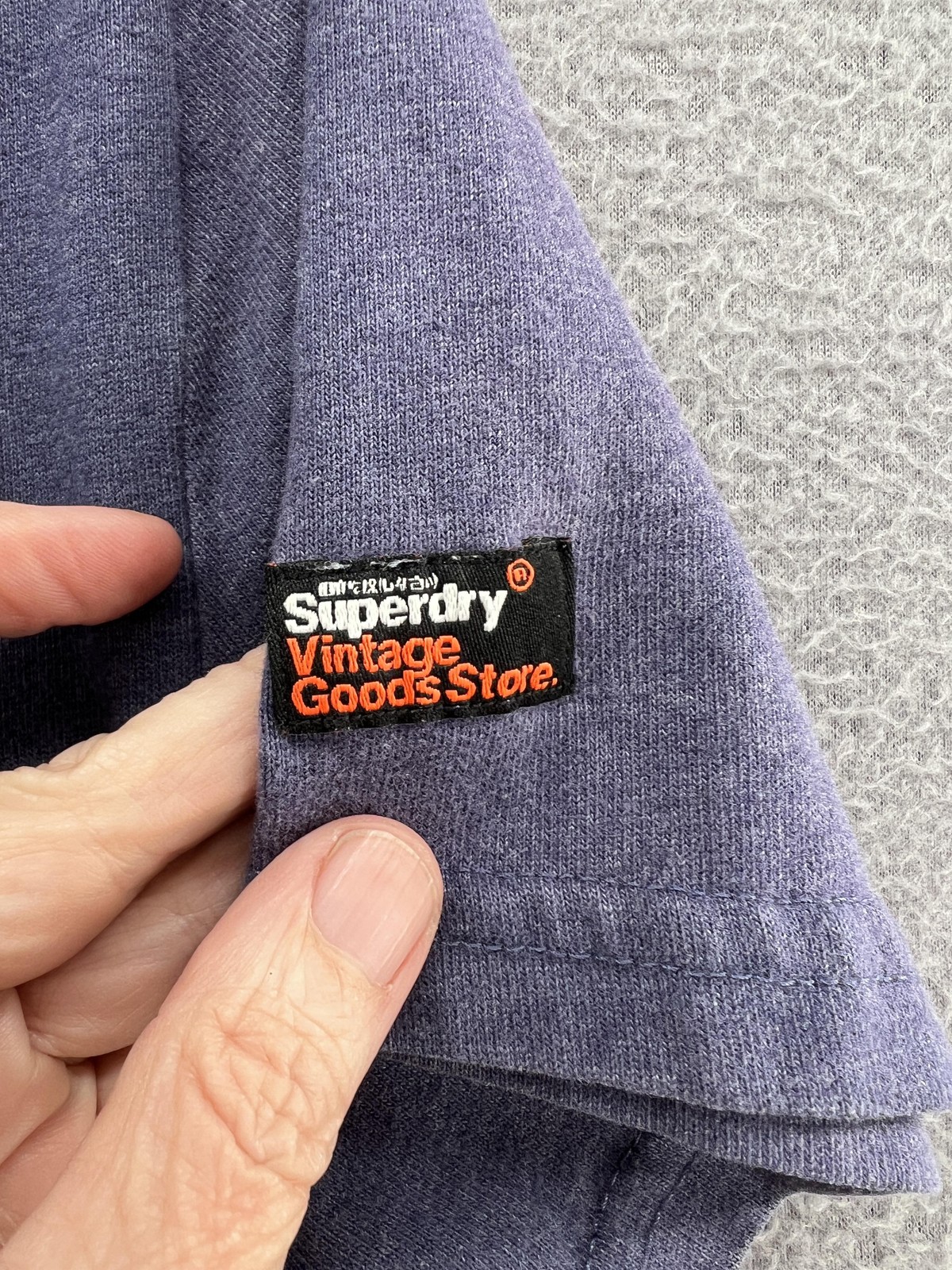 Superdry Shirt Mens Small Navy Gray Colorblock Graphic Tee Shirt Store Tokyo gallery