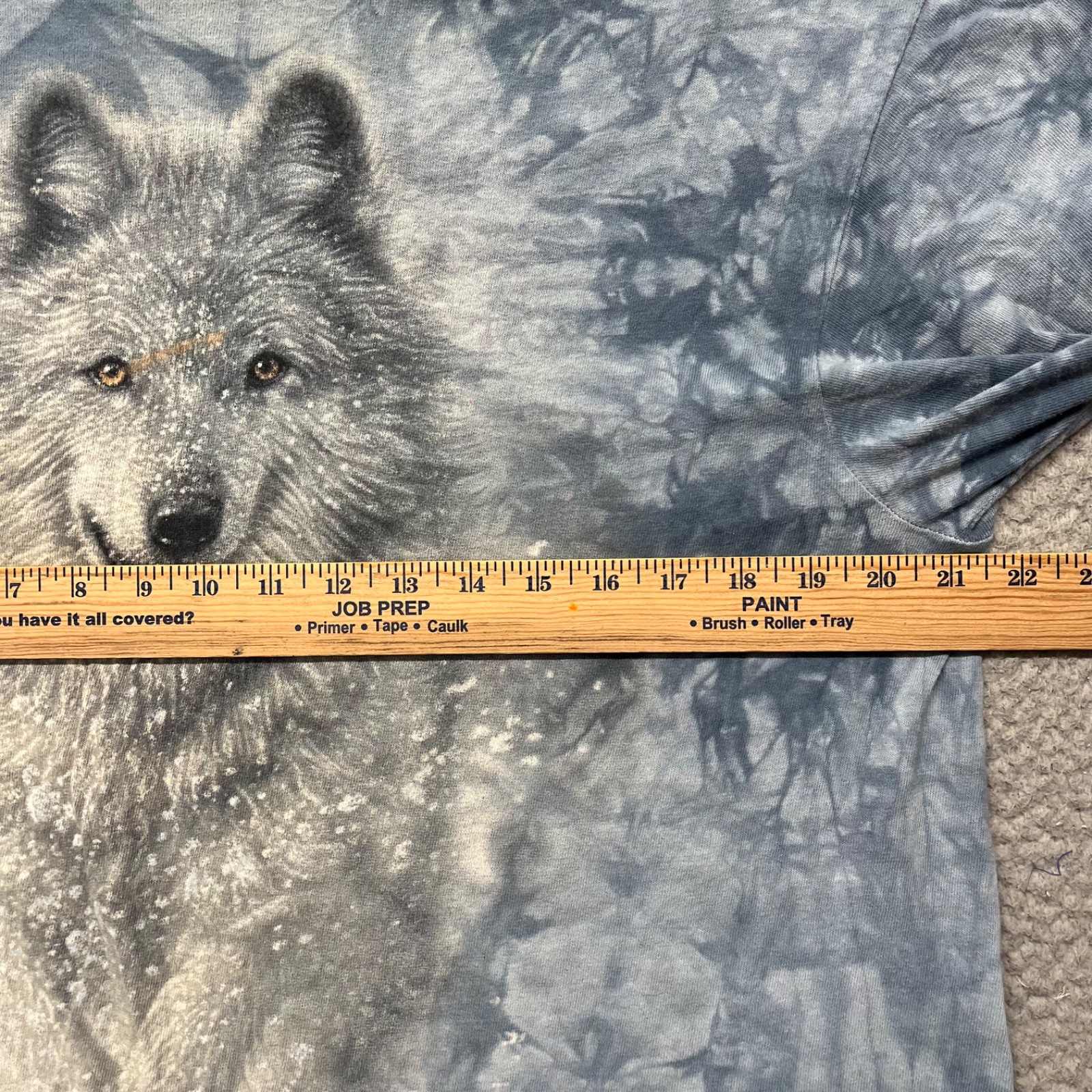 The Mountain Shirt Adult L Blue Tie Dye Wolf Arctic Snow 3D Tees Graphic T-shirt gallery