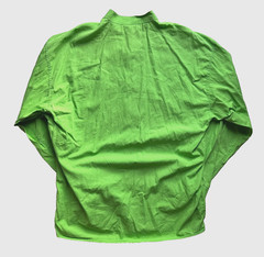 VTG Men’s Versace Classic V2 Bright Lime Green Band Collar Long Sleeve XL