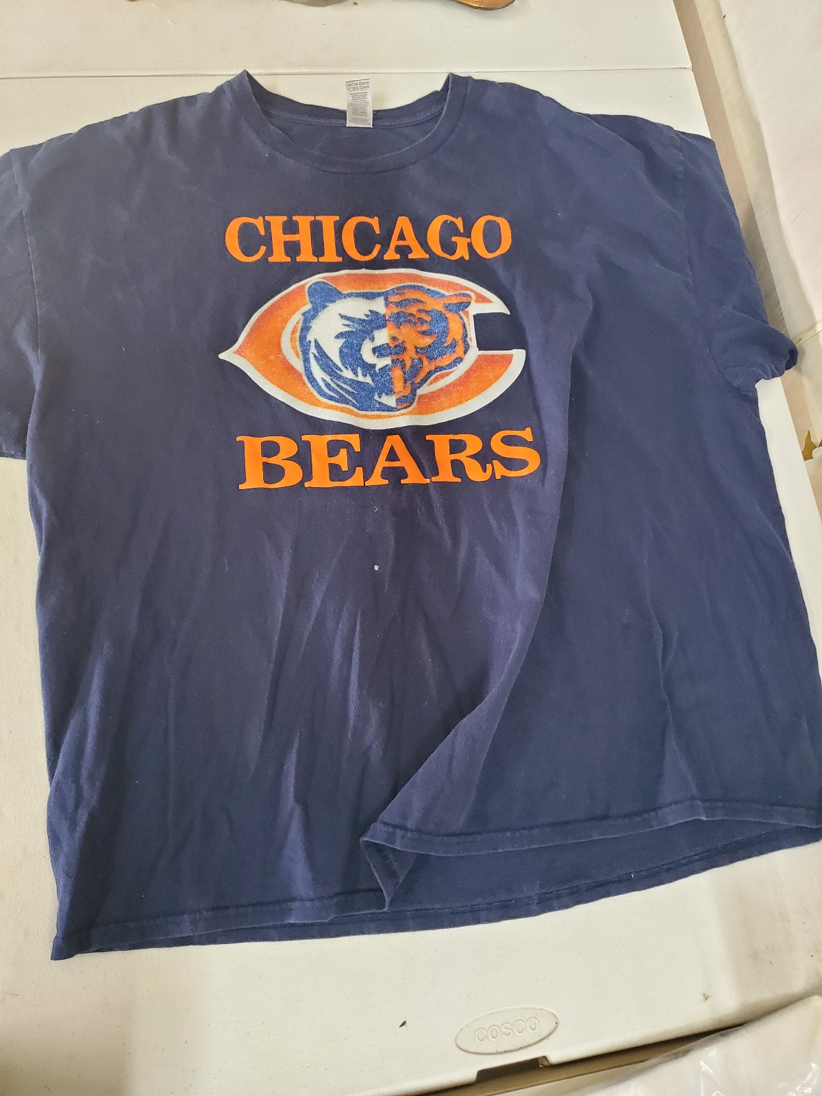 Chicago Bears Mens 3XL Blue Glitter Graphic T Shirt NFL Football gallery
