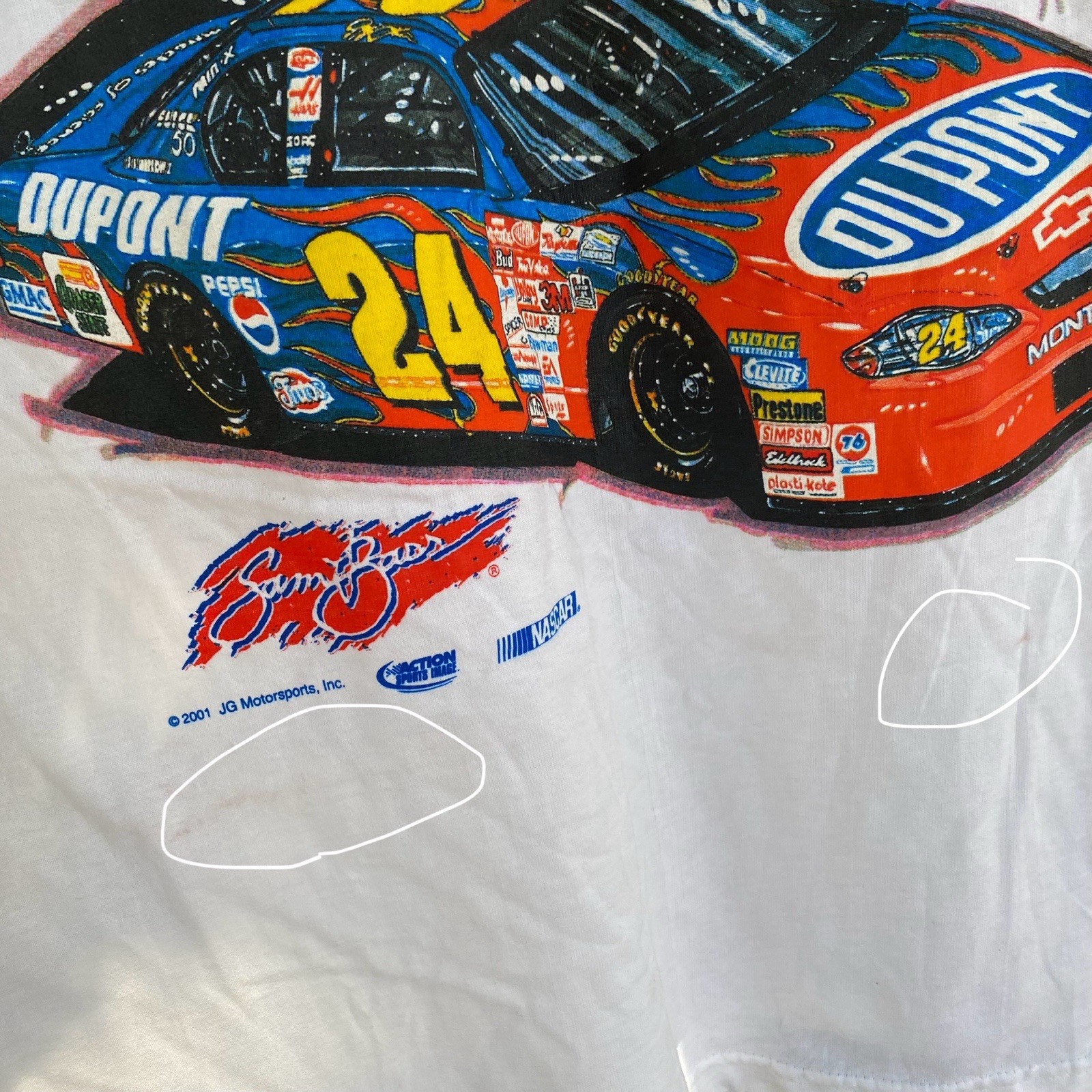 Vintage Nascar Jeff Gordon 2001 T-Shirt Size L NWOT NOS #24 Y2K Read gallery