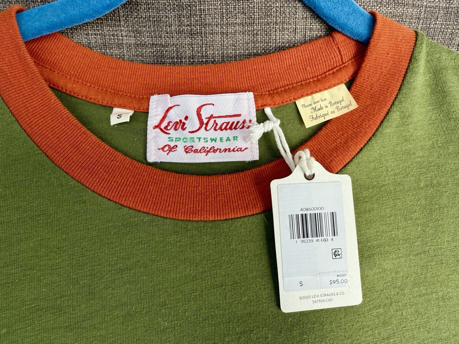 Levi’s Vintage Clothing Sportswear of CA Green Orange T-Shirt Sz S PORTUGAL gallery