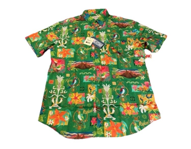 NWT New Mens LARGE Disney Parks RSVLT Enchanted Tiki Room Button Down Shirt gallery