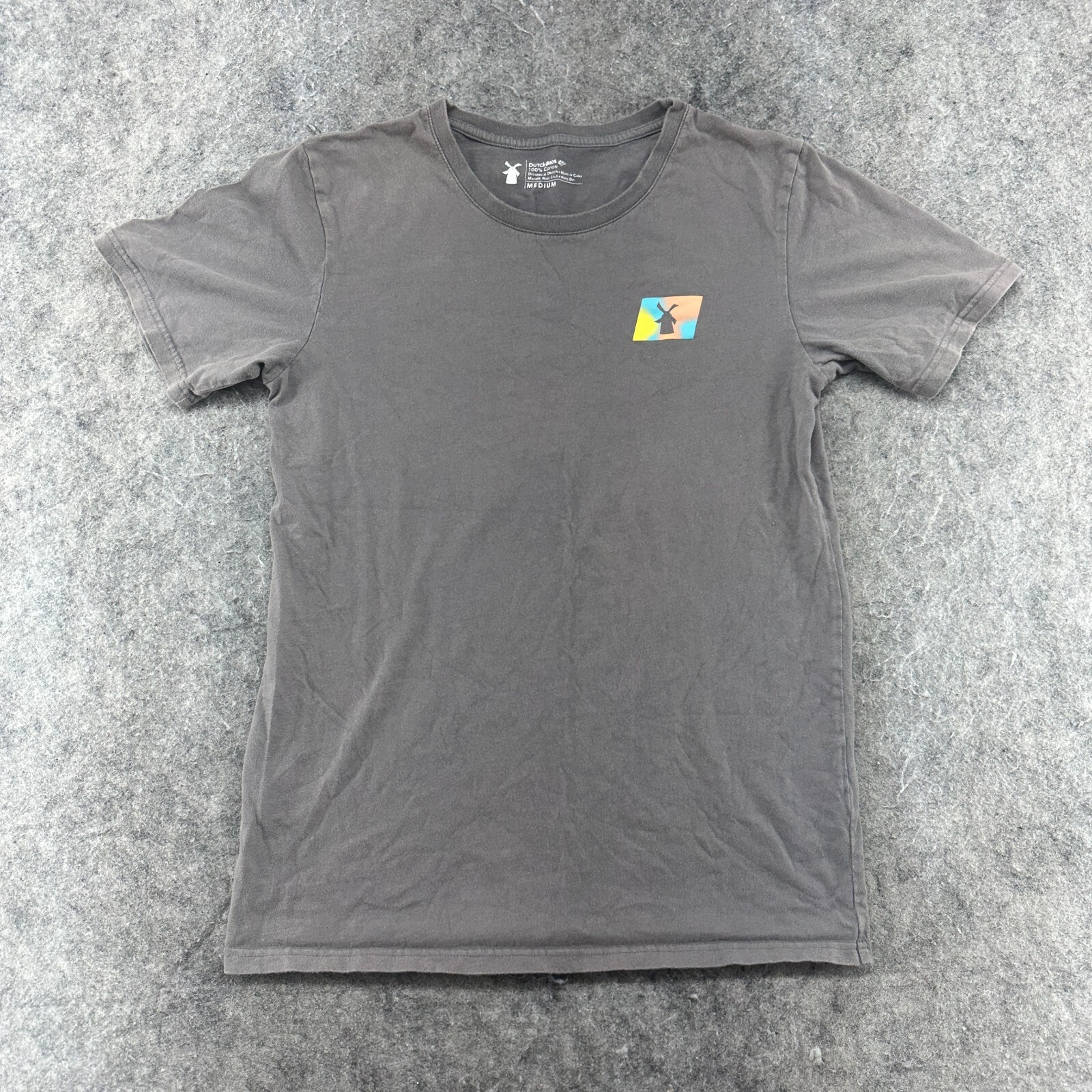 Dutch Bros Shirt Mens Medium Gray Yellow Graphic Logo Spellout Print gallery