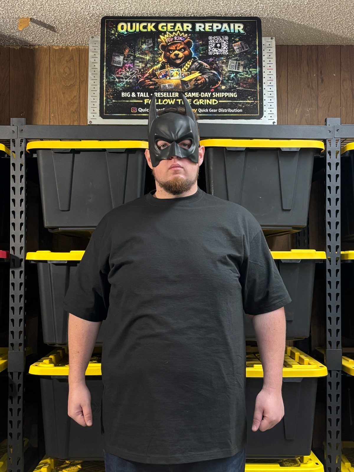 Shaka Wear Heavyweight Tall T-Shirt Big & Tall 3XLT Black Long Length Tee gallery
