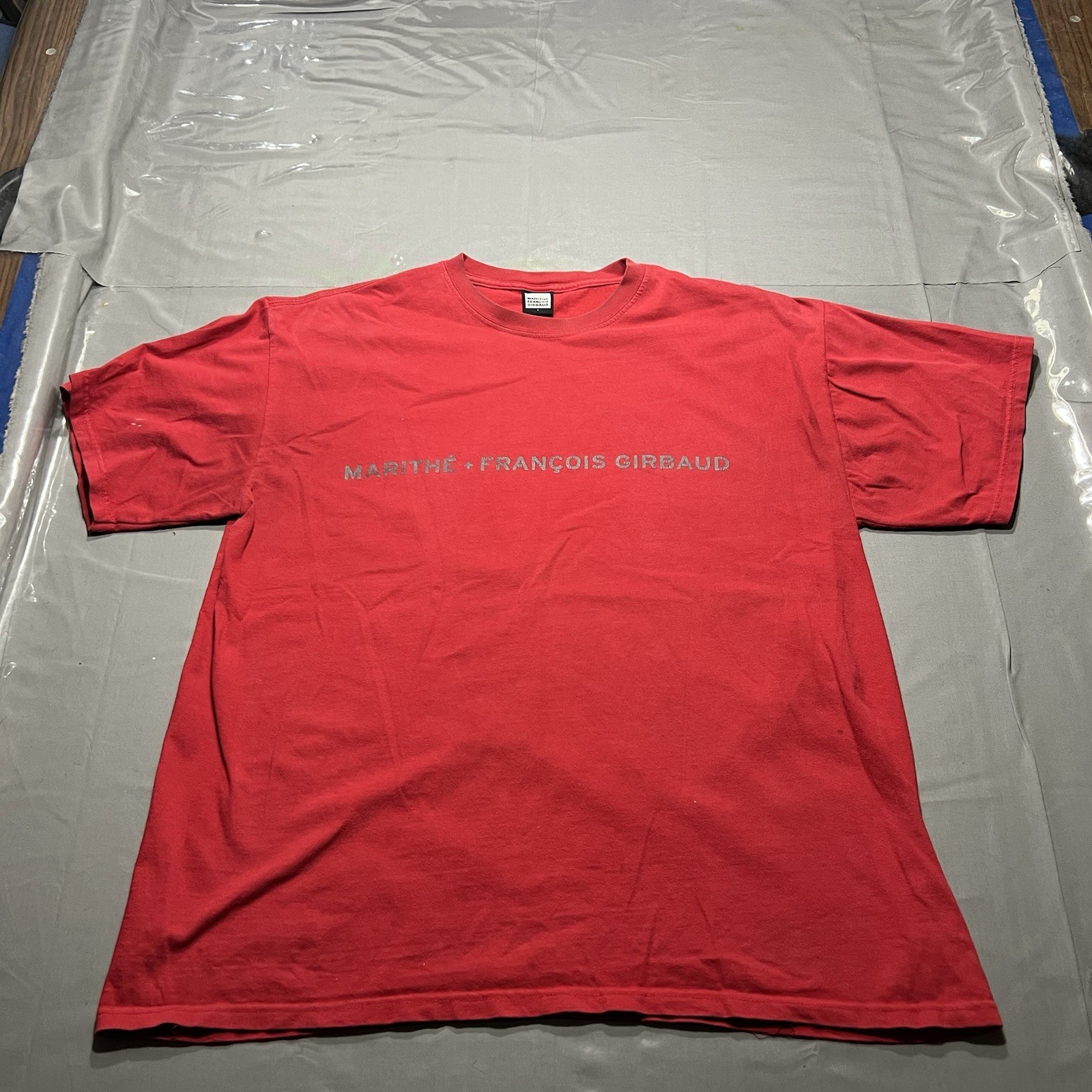 Vintage Marithe Francois Girbaud T-Shirt Mens L Red Logo Graphic