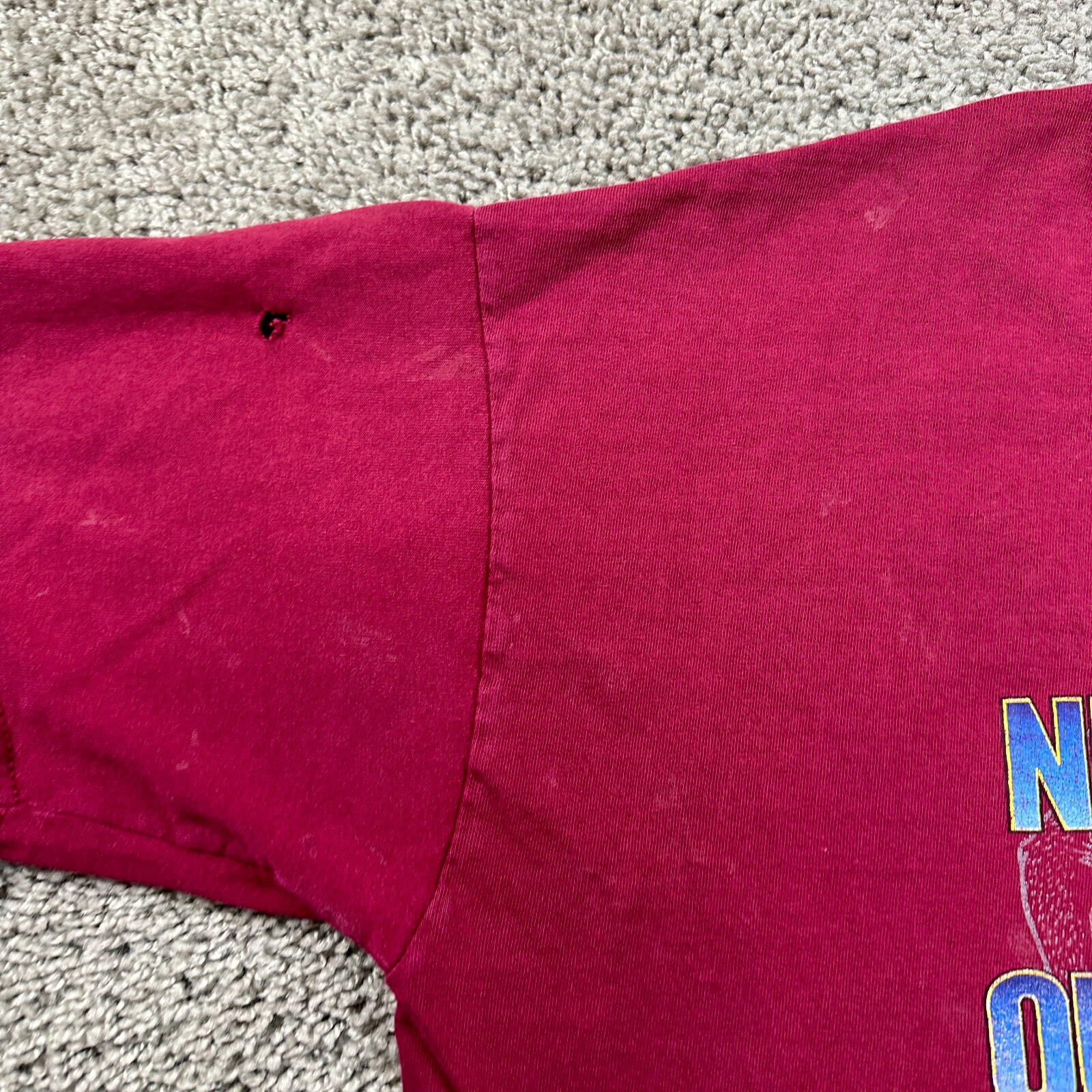 Dirty Dicks Crab Shack Shirt Mens Medium Red Blue Dont Know Dick THRASHED FLAW gallery