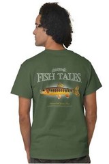 Gill McFinns Golden Trout Fisherman Fishing Womens or Mens Crewneck T Shirt Tee