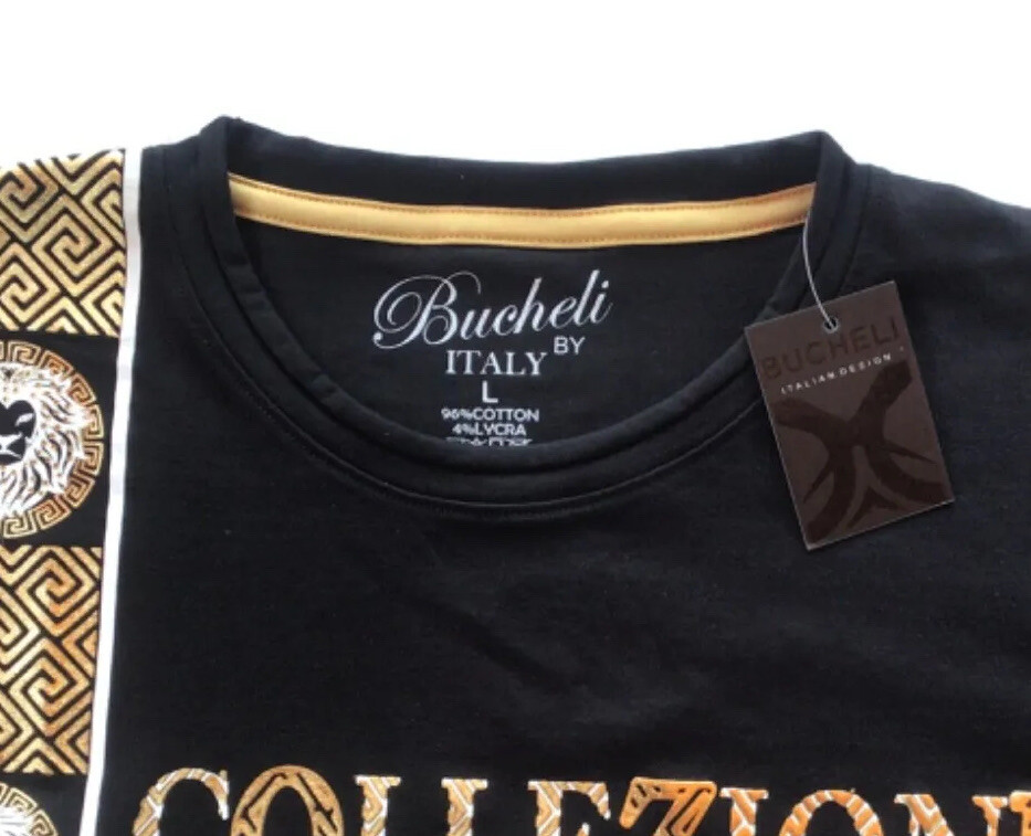 Men's Bucheli Cotton T Shirt,Italian Style,Slim Fit,Stretch M L.…A12.A gallery