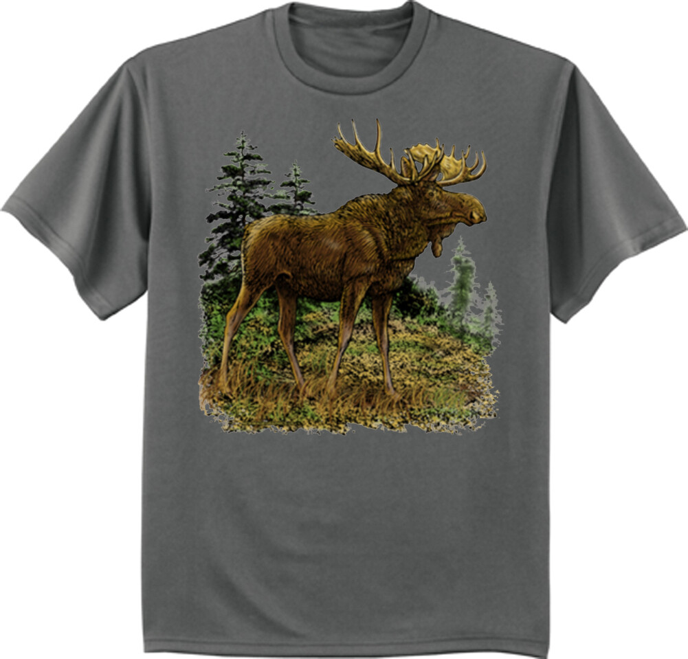 Moose T-shirt Mens Gifts Graphic Tees Clothing Nature Wildlife Shirts