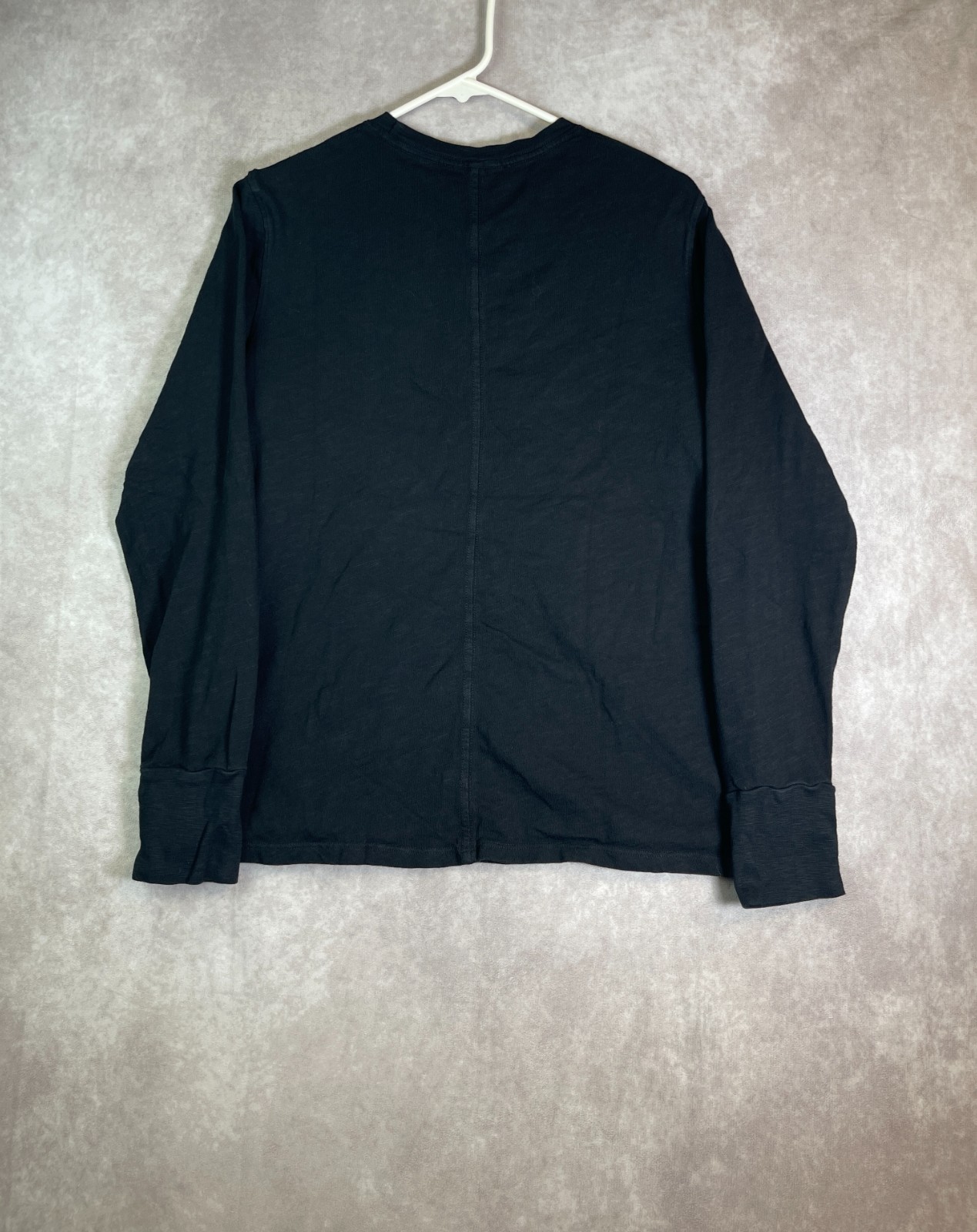 American Giant Shirt Adult Large Black Long Sleeve Plain Tee Cotton Casual USA gallery