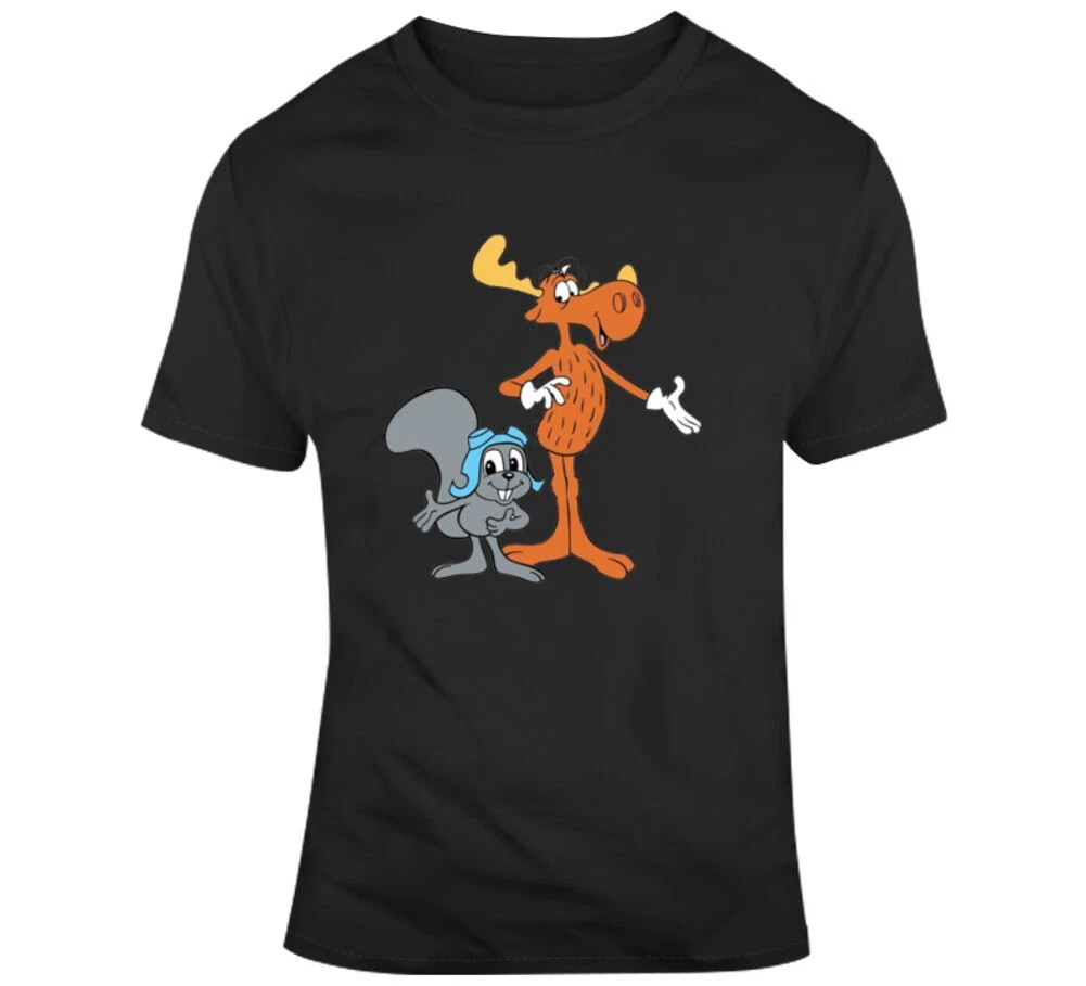 Rocky And Bullwinkle Retro Cartoon Character T Shirt gallery
