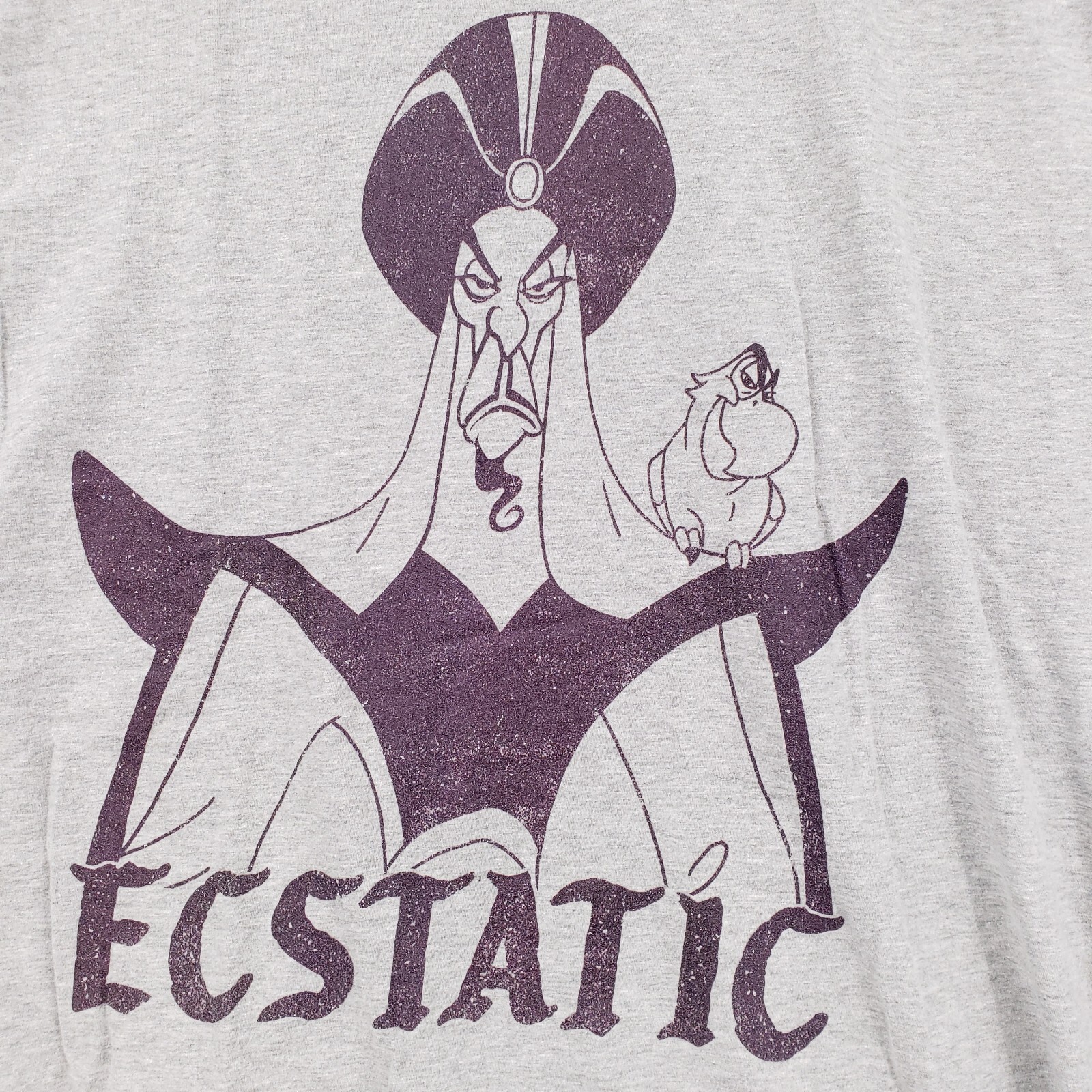 Disney T Shirt Men 2XL XXL Gray Aladdin Jafar Ecstatic Short Sleeve Pullover Tee gallery