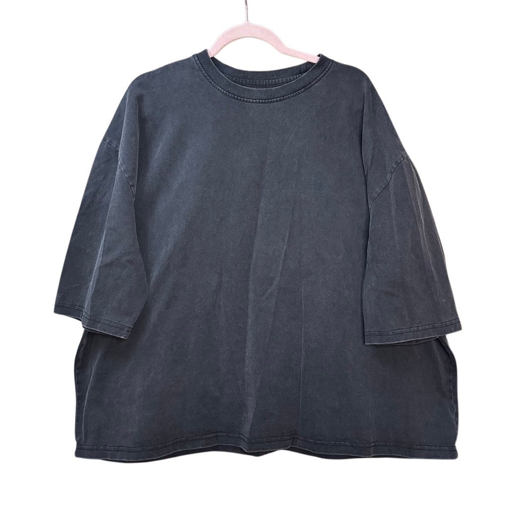 Machus Private Label Men’s Oversized T Shirt Washed Black Size Small gallery