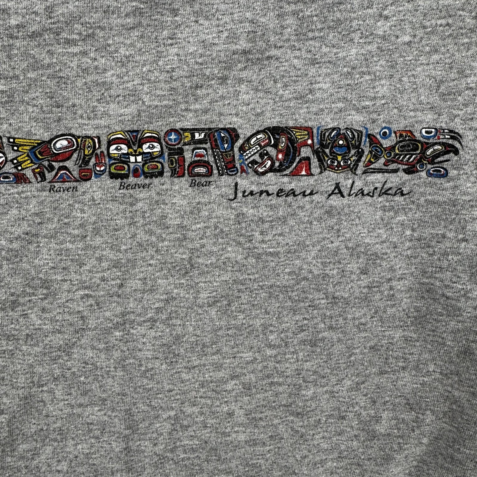 VTG Juneau Alaska Shirt Mens Medium Delta Pro Weight Raven Beaver Bear Tee gallery