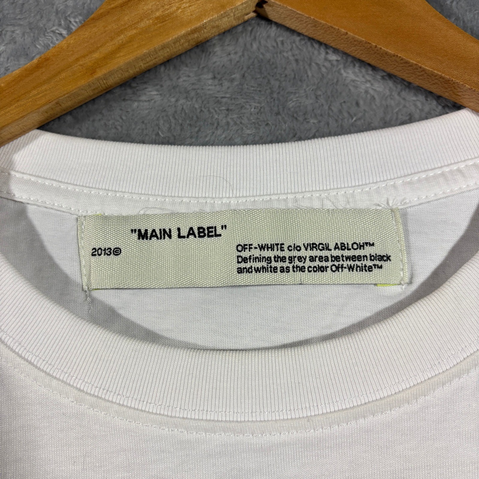 Off White Main Label Graphic T Shirt Adult XL White Paint Splatter Virgil Abloh gallery