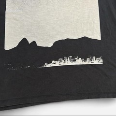 Hering Mens Black Cityscape Graphic Single Stitch T shirt Size XXL
